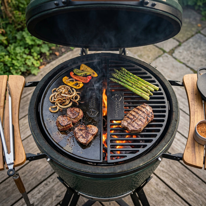 Cookinglife Grill Halve Maan Rooster Gietijzer - Geschikt voor 46 cm Kamado's