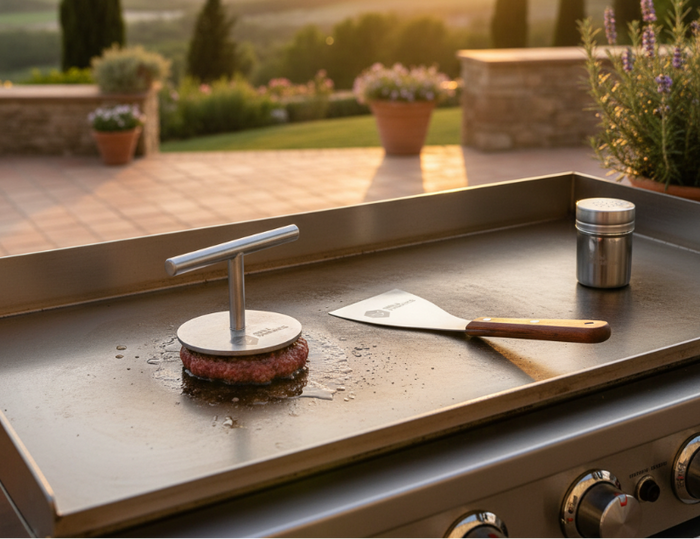 Cookinglife Grill Smashburger Kit / Smashburger Press, BBQ Spatel & Rub Shaker