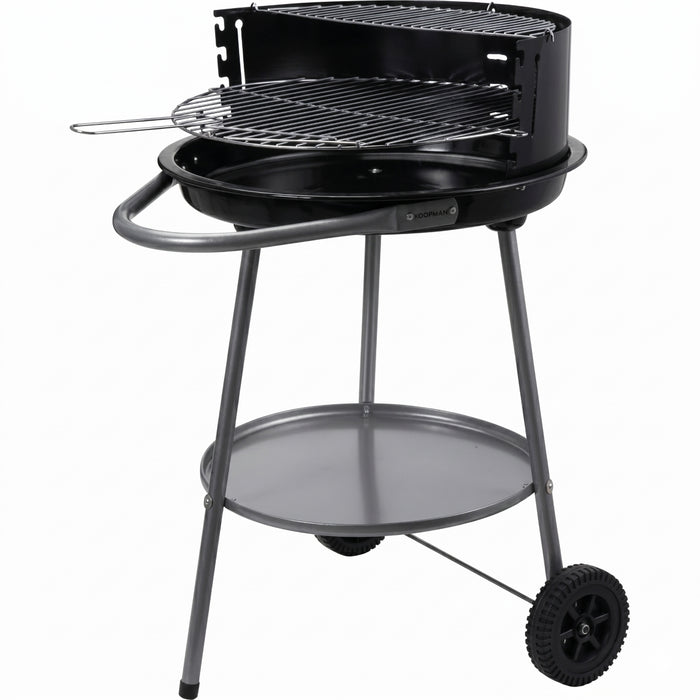 Cookinglife Halfopen BBQ met wielen Fire & Flavour - Houtskool - 51 cm - Zwart