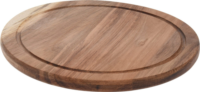 Cookinglife Houten Snijplank Acacia Pure Wood Ø 25 cm - Met Sapgeul - Keuken Snijden