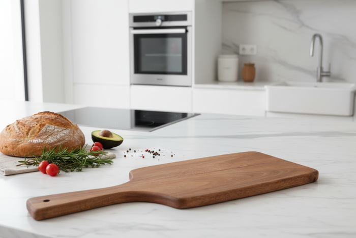 Cookinglife Houten Snijplank / Serveerplank Acaciahout 42 x 17 cm - Houten Plank voor Snijden en Serveren