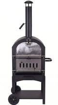 Cookinglife Houtskool BBQ Pizza Oven Fire & Flavour - 156 cm hoog - Inclusief Pizzasteen & Grillroosters - Zwart
