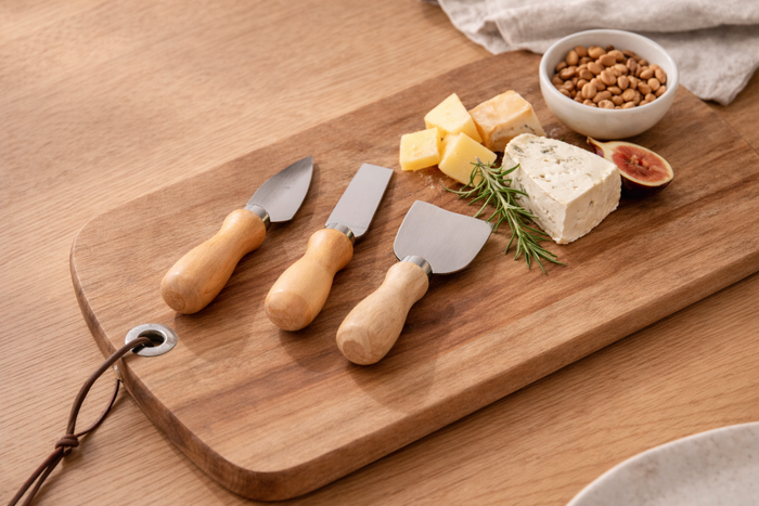 Cookinglife Kaasmessenset 4-delig - RVS - Kaasplank - Snijden en Serveren van Kazen