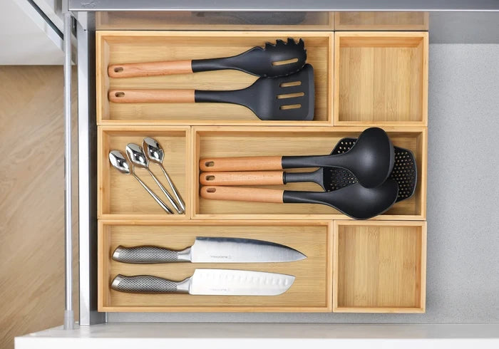 Cookinglife Keukengerei set - Kookgerei set - hout zwart 4 delig - Schuimspaan, soeplepel, bakspaan & opscheplepel