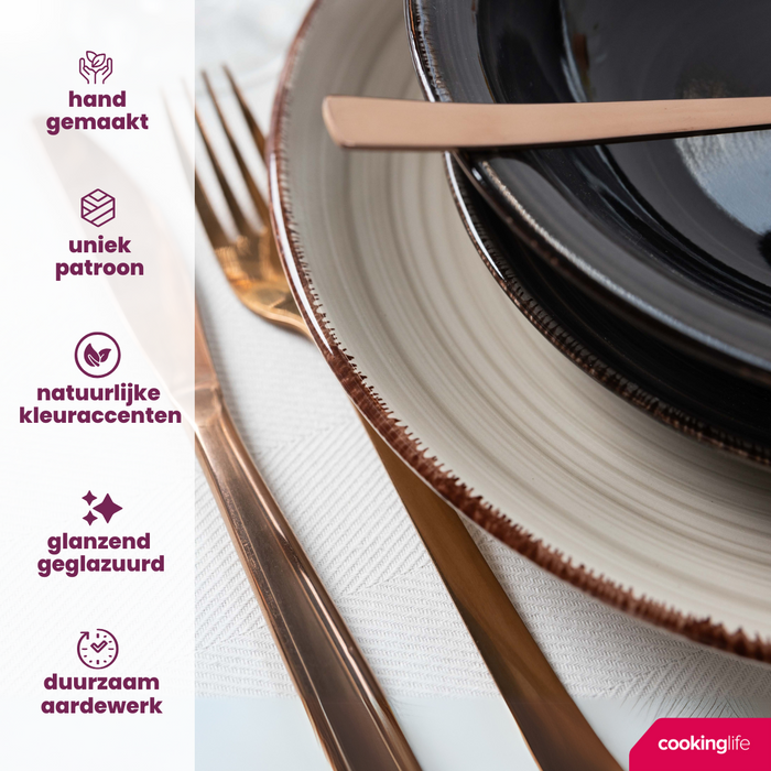 Cookinglife Kleine kommen Delice Grijs ø 12 cm - 6 stuks