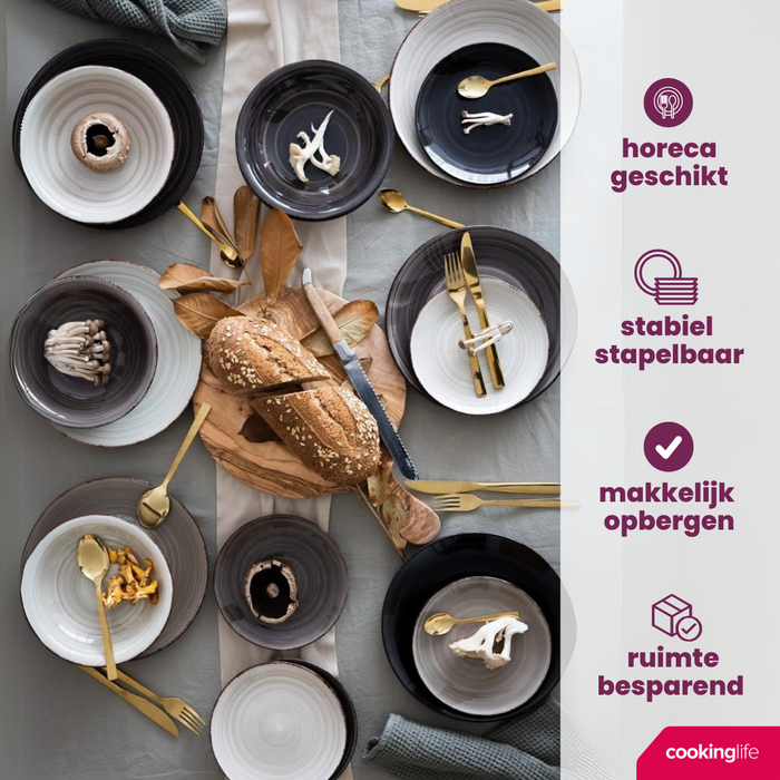 Cookinglife Kleine kommen Delice Grijs ø 12 cm - 6 stuks