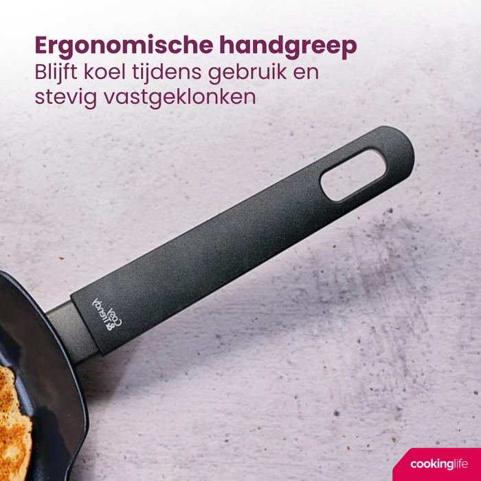 Cookinglife Koekenpan Black Cera - ø 28 cm - geschikt voor alle warmtebronnen - keramische anti-aanbaklaag