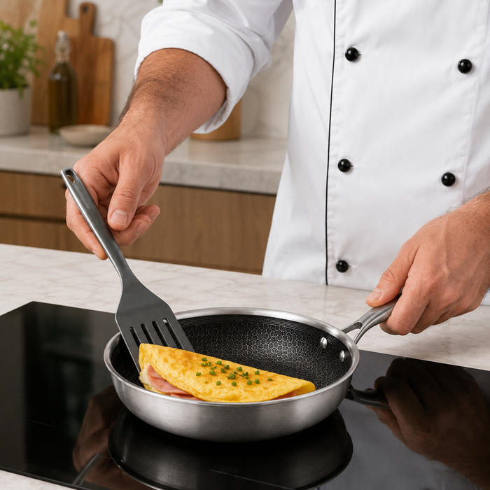 Cookinglife Koekenpan HexaCook - Hybride Pan ø 20 cm - NON STICK - geschikt voor alle warmtebronnen - keramische anti-aanbaklaag