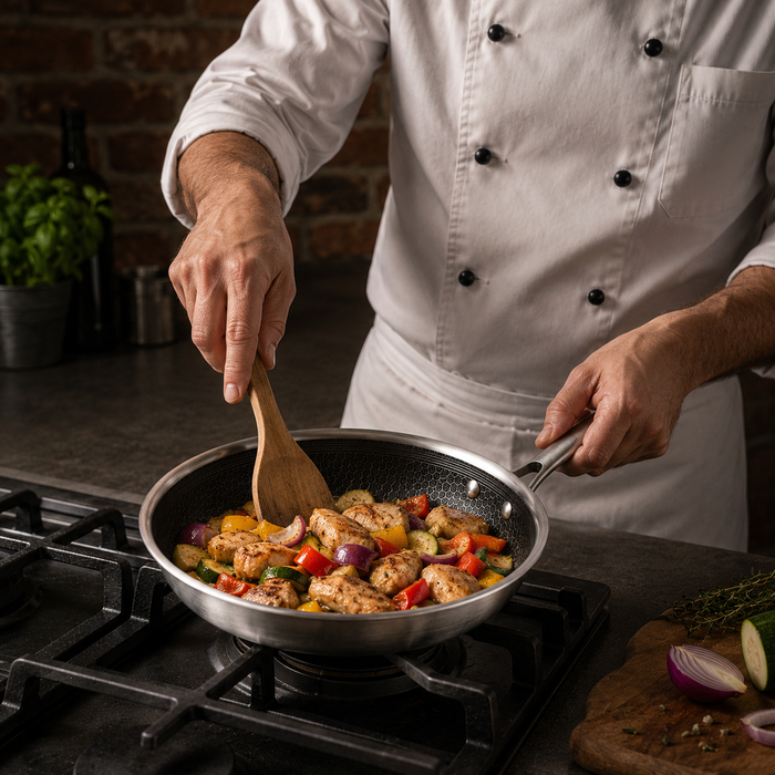 Cookinglife Koekenpan HexaCook - Hybride Pan ø 24 cm - NON STICK - geschikt voor alle warmtebronnen - keramische anti-aanbaklaag