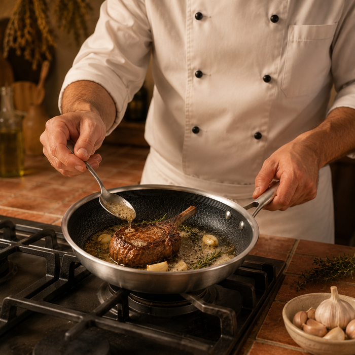 Cookinglife Koekenpan HexaCook - Hybride Pan ø 24 cm - NON STICK - geschikt voor alle warmtebronnen - keramische anti-aanbaklaag