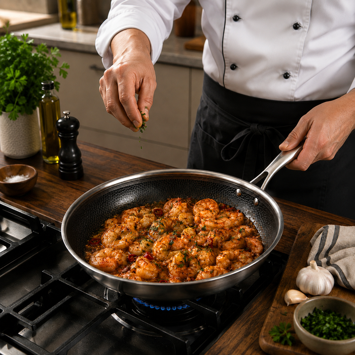 Cookinglife Koekenpan HexaCook - Hybride Pan ø 28 cm - NON STICK - geschikt voor alle warmtebronnen - keramische anti-aanbaklaag