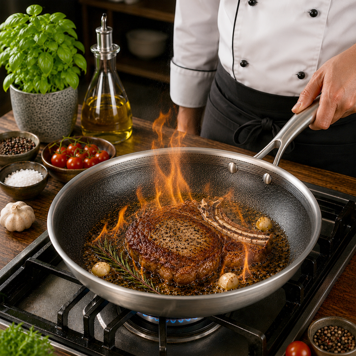 Cookinglife Koekenpan HexaCook - Hybride Pan ø 28 cm - NON STICK - geschikt voor alle warmtebronnen - keramische anti-aanbaklaag