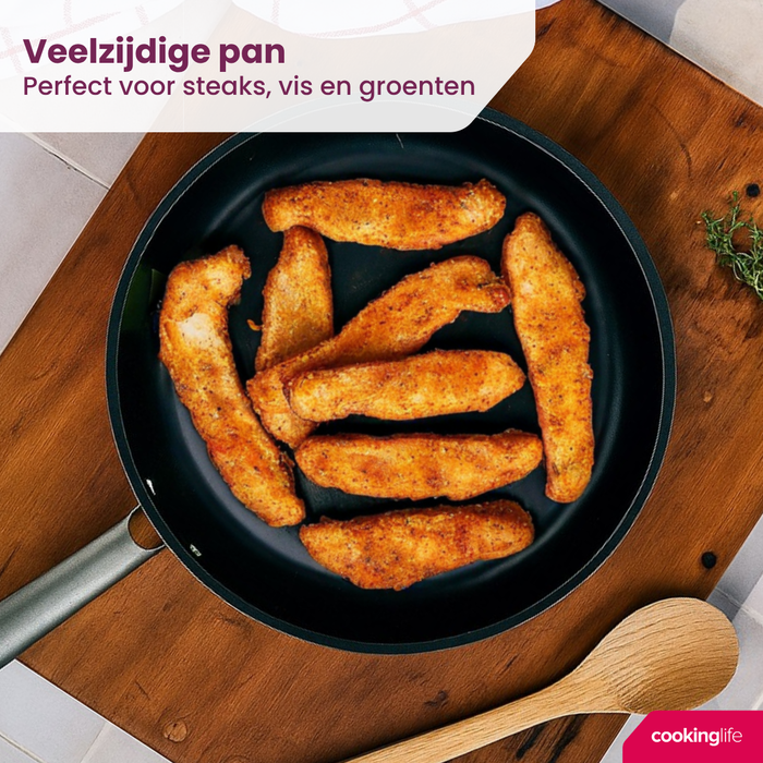 Cookinglife Koekenpan ProForge ø 28 cm - geschikt voor alle warmtebronnen - keramische anti-aanbaklaag