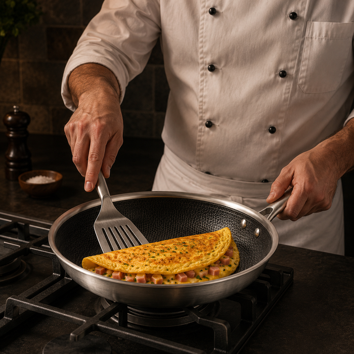 Cookinglife Koekenpannenset HexaCook - Hybride Pan 3-delig ø 20, 24 & 28 cm - NON STICK - geschikt voor alle warmtebronnen - keramische anti-aanbaklaag