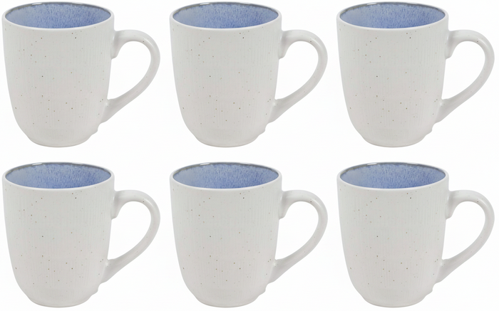 Cookinglife Koffiemokken Nola Blauw 330 ml – 6 stuks