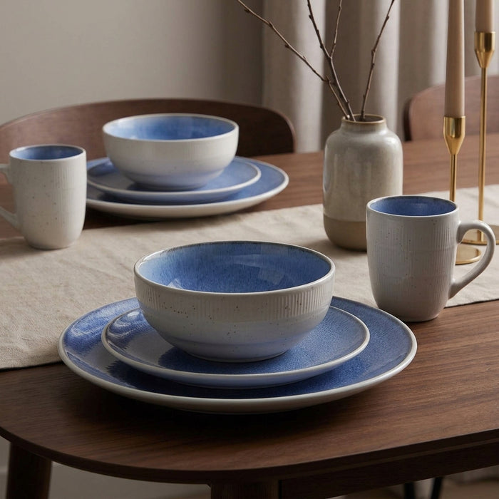 Cookinglife Koffiemokken Nola Blauw 330 ml – 6 stuks
