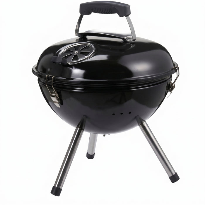 Cookinglife Kogel BBQ met poten - Tafel BBQ - Fire & Flavour - Houtskool - 39 cm - Compact - Zwart