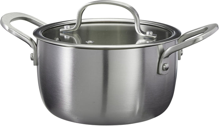 Cookinglife Kookpan Signature Steel - RVS - ø 16 cm / 1.2 Liter - geschikt voor alle warmtebronnen