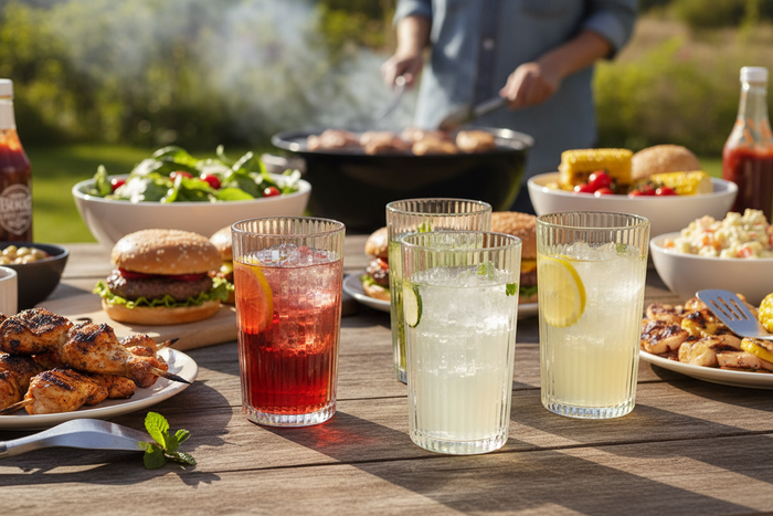 Cookinglife Longdrinkglazen Lines - Glas - 400 ml - 4 Stuks
