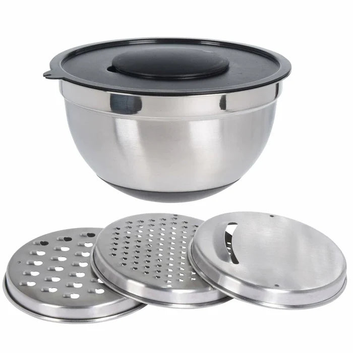 Cookinglife Mengkom RVS + 3 Raspen - 25.5 x 14 cm
