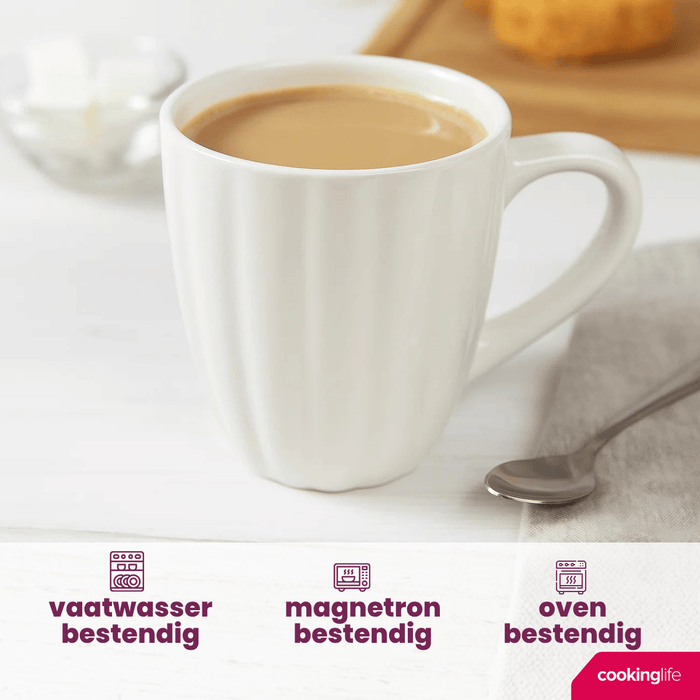 Cookinglife Mokken Cardida Off White 350 ml - 6 Stuks