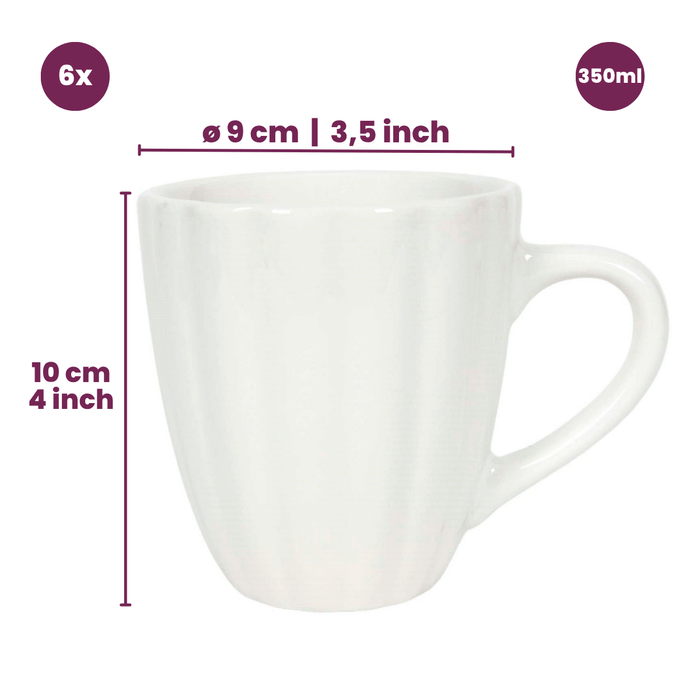 Cookinglife Mokken Cardida Off White 350 ml - 6 Stuks