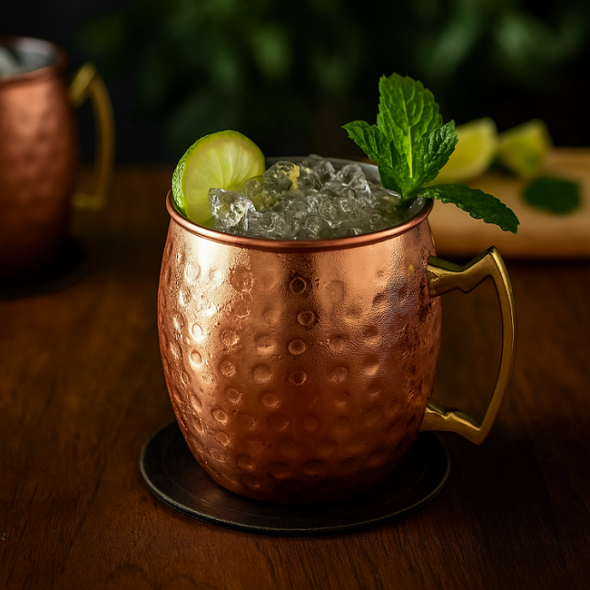 Cookinglife Moscow Mule Cocktailbekers - Koper - 500 ml - 6 Stuks