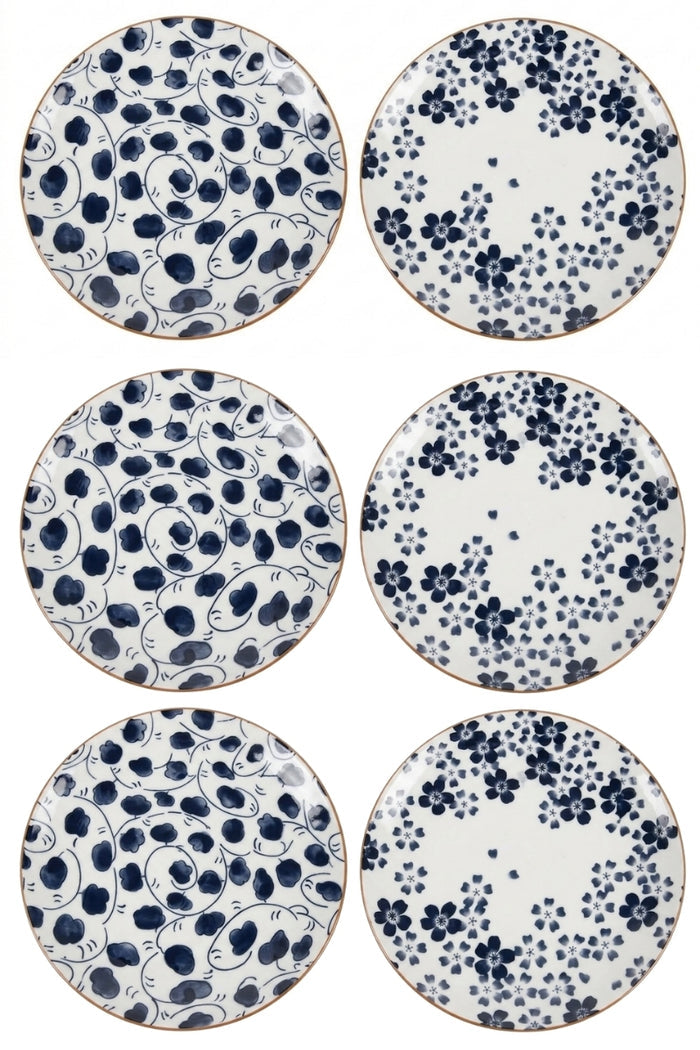 Cookinglife Ontbijtborden / Desserborden Fleuris ø 19 cm - 6 stuks