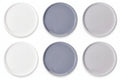 Cookinglife Ontbijtborden / Dessertborden Siaki - Wit / Blauw / Grijs ø 19 cm - Porselein - 6 stuks