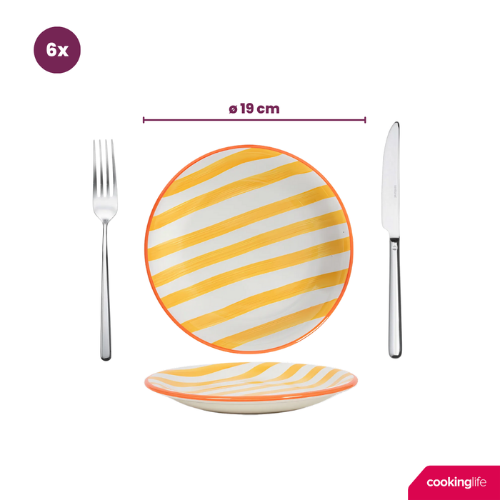 Cookinglife Ontbijtborden / Dessertborden Summer Vibes ø 19 cm - 6 stuks