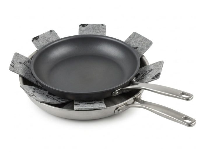 Cookinglife Pannenbeschermers Grijs ø 37.5 cm - 2 stuks
