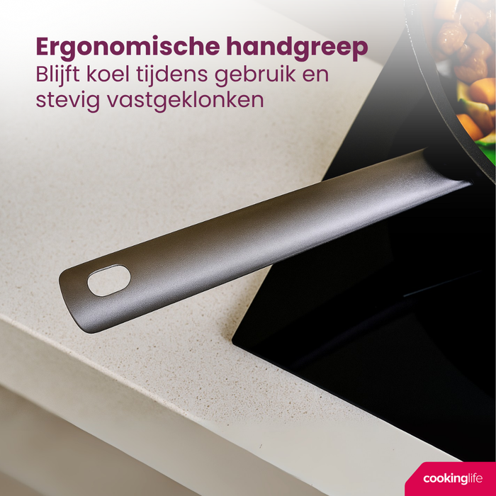 Cookinglife Pannenkoekenpan ProForge - ø 28 cm - keramische anti-aanbaklaag - geschikt voor alle warmtebronnen