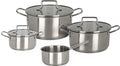 Cookinglife Pannenset Essential Steel 4-Delig - RVS - Kookpan ø 16, 18, 20 cm & Steelpan ø 16 cm - geschikt voor alle warmtebronnen