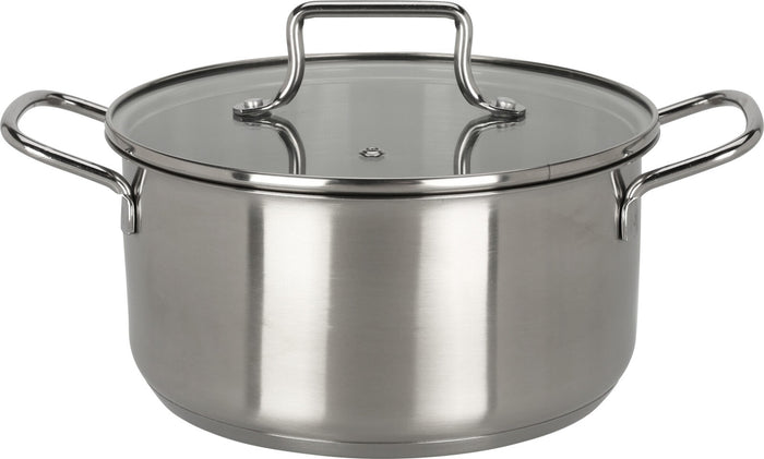 Cookinglife Pannenset Essential Steel 4-Delig - RVS - Kookpan ø 16, 18, 20 cm & Steelpan ø 16 cm - geschikt voor alle warmtebronnen