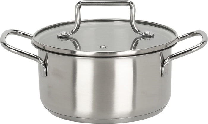 Cookinglife Pannenset Essential Steel 4-Delig - RVS - Kookpan ø 16, 18, 20 cm & Steelpan ø 16 cm - geschikt voor alle warmtebronnen
