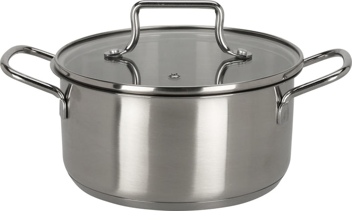 Cookinglife Pannenset Essential Steel 4-Delig - RVS - Kookpan ø 16, 18, 20 cm & Steelpan ø 16 cm - geschikt voor alle warmtebronnen