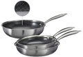 Cookinglife Pannenset HexaCook - Hybride Pan 3-delig - Wokpan ø 28 cm + Koekenpan ø 24 & 28 cm - NON STICK - geschikt voor alle warmtebronnen - keramische anti-aanbaklaag