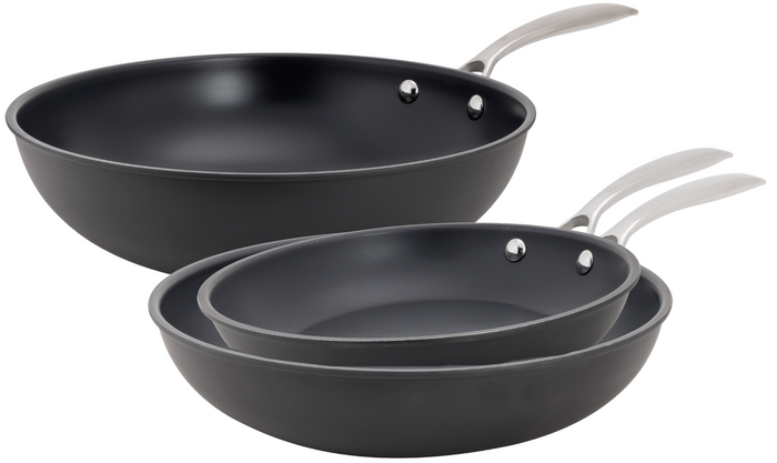 Cookinglife Pannenset Revolt 3-delig - Wokpan ø 28 cm + Koekenpan ø 24 & 28 cm - geschikt voor alle warmtebronnen - keramische anti-aanbaklaag