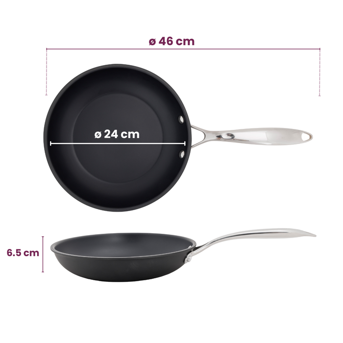 Cookinglife Pannenset Revolt 3-delig - Wokpan ø 28 cm + Koekenpan ø 24 & 28 cm - geschikt voor alle warmtebronnen - keramische anti-aanbaklaag