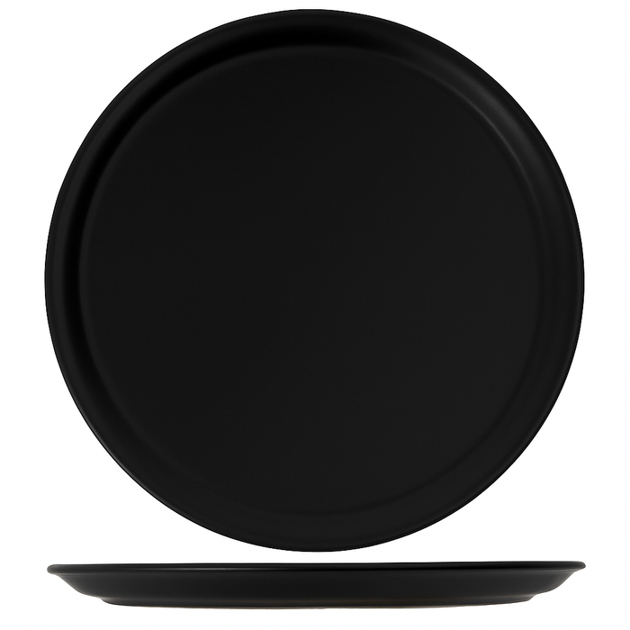 Cookinglife Pizzaborden Aardewerk Zwart Ø 30 cm - Set van 4 Vaatwasserbestendig