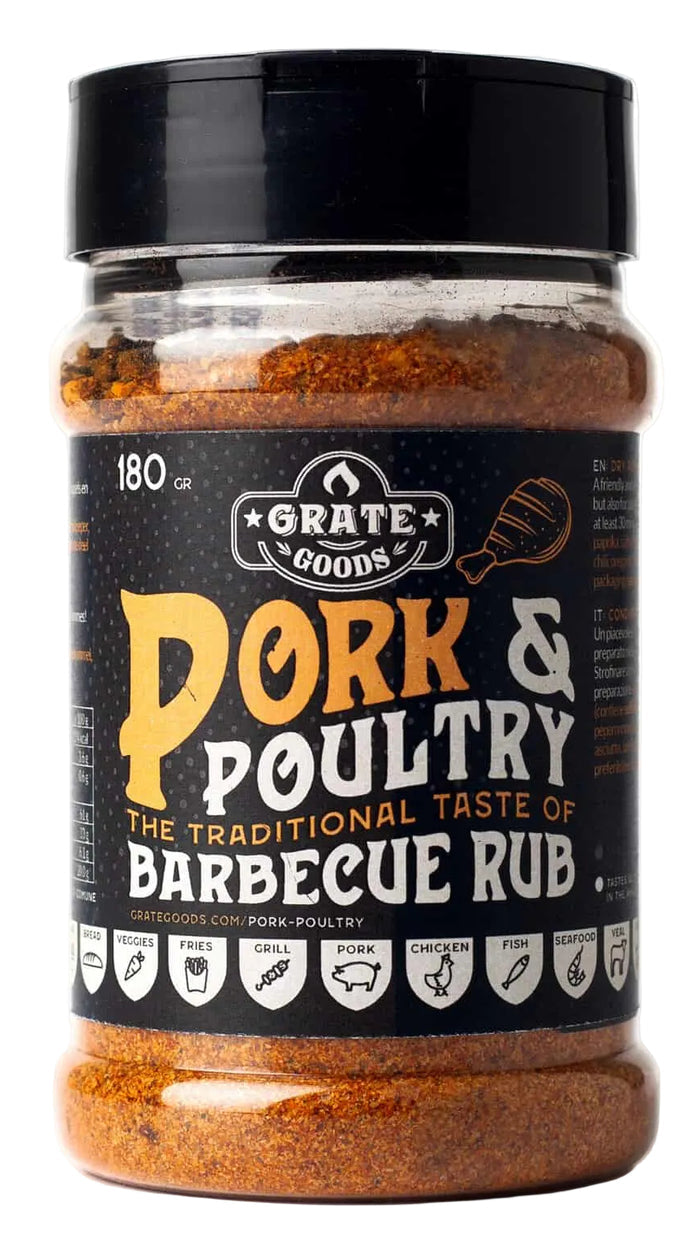 Cookinglife Pulled Pork Set BBQ-Kit 5-Delig - Fire & Flavour - Vleesklauwen, Injector & Rub