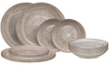 Cookinglife Serviesset Baia Bruin 12-delig / 4 personen - 4 dinerborden, 4 ontbijtborden en 4 diepe borden