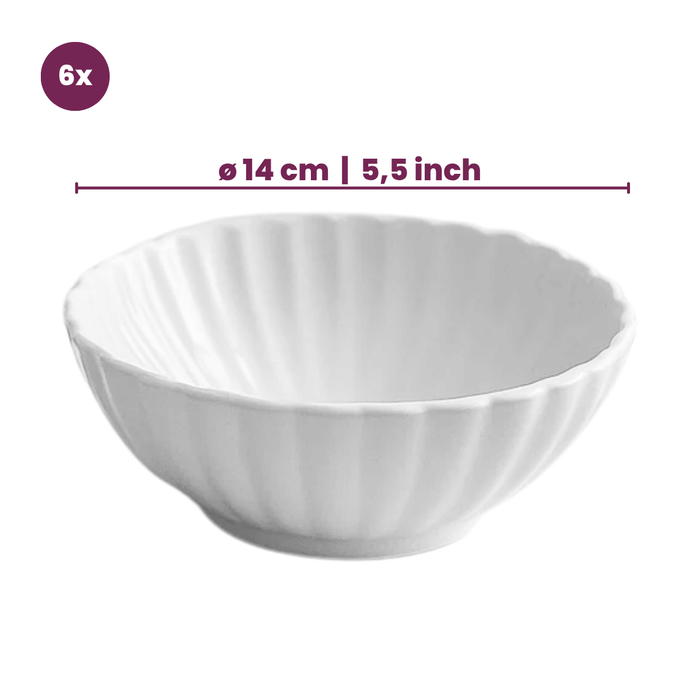 Cookinglife Serviesset Cardida Off White 18-delig / 6 personen - 6 dinerborden, 6 ontbijtborden en 6 kommen