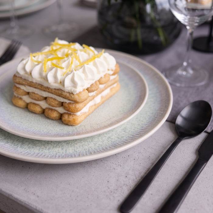 Cookinglife Serviesset Nola Beige reactive glaze 18-delig / 6 personen - 6 dinerborden, 6 ontbijtborden en 6 kommen