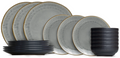 Cookinglife Serviesset Nola Warm Grey 18-delig / 6 personen - 6 dinerborden, 6 ontbijtborden en 6 kommen