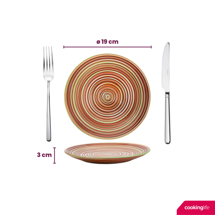 Cookinglife Serviesset Rhythm & Lines 18-delig / 6 personen - 6 dinerborden, 6 ontbijtborden en 6 diepe borden