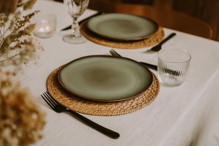 Cookinglife Serviesset Sabi Groen 18-delig / 6 personen - 6 dinerborden, 6 ontbijtborden en 6 kommen