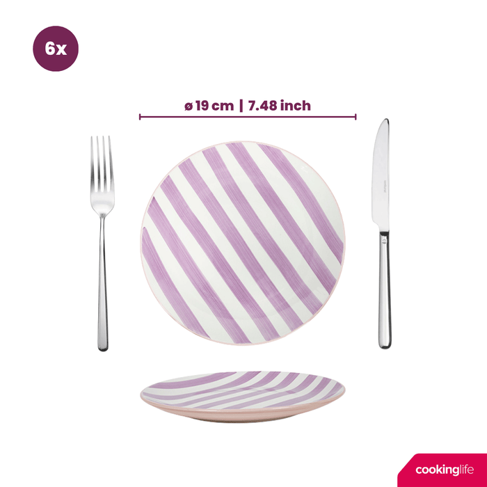 Cookinglife Serviesset Spring Vibes 18-delig / 6 personen - 6 dinerborden, 6 ontbijtborden en 6 diepe borden