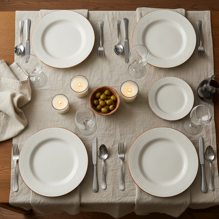 Cookinglife Serviesset Stratton 18-delig / 6 personen - 6 dinerborden, 6 ontbijtborden en 6 kommen