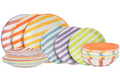 Cookinglife Serviesset Summer Vibes 18-delig / 6 personen - 6 dinerborden, 6 ontbijtborden en 6 diepe borden